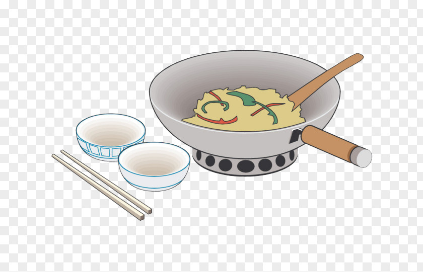 Cartoon Egg Fried Rice Food Chopsticks PNG