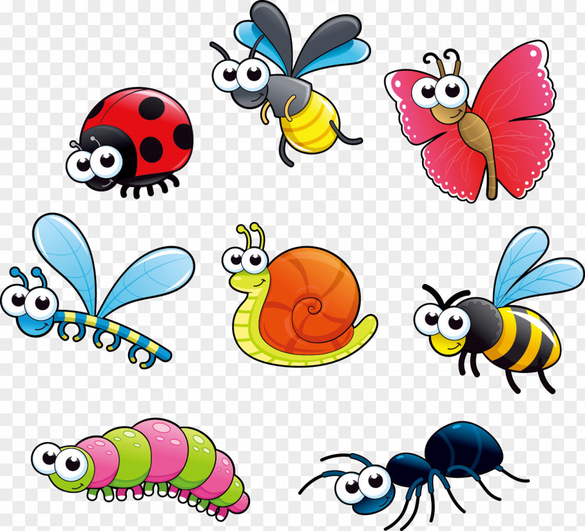 Cartoon Insect Butterfly Vector Graphics Image Clip Art PNG