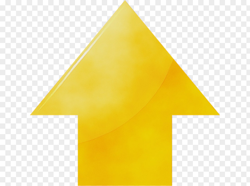Paper Triangle Yellow PNG