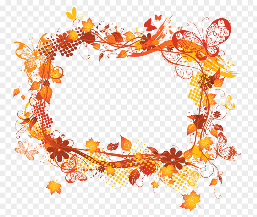 Fall Decoration Picture Frames Clip Art PNG