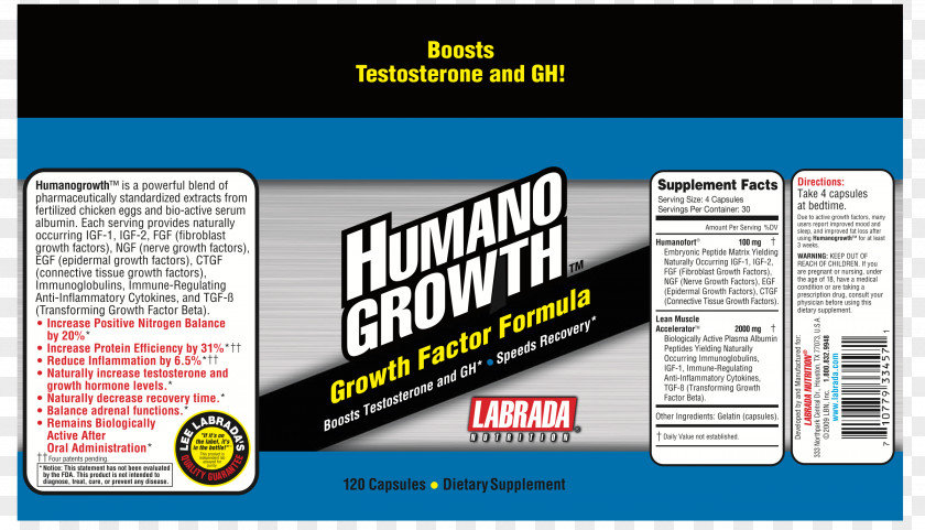Labrada Nutrition Wachstum Capsule Formula Formel PNG