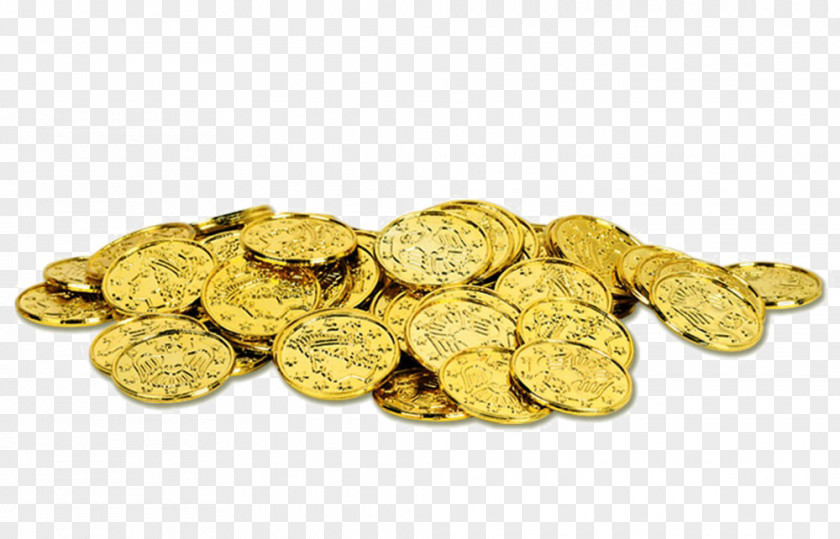 Coin Gold Treasure Pirate Plastic PNG