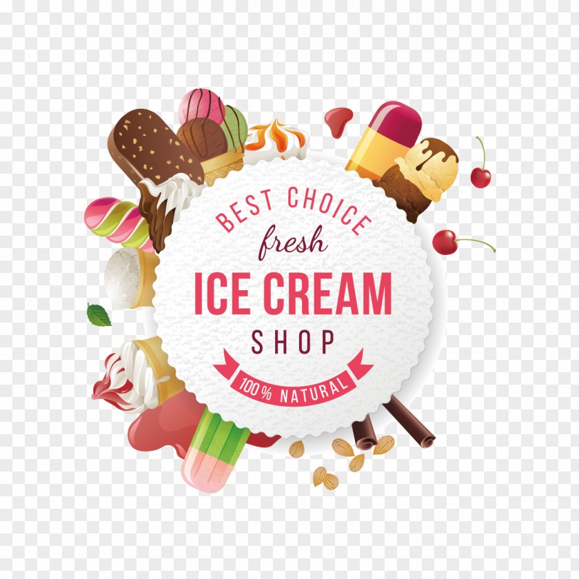 Great Ice Cream Creative Cone Sundae PNG