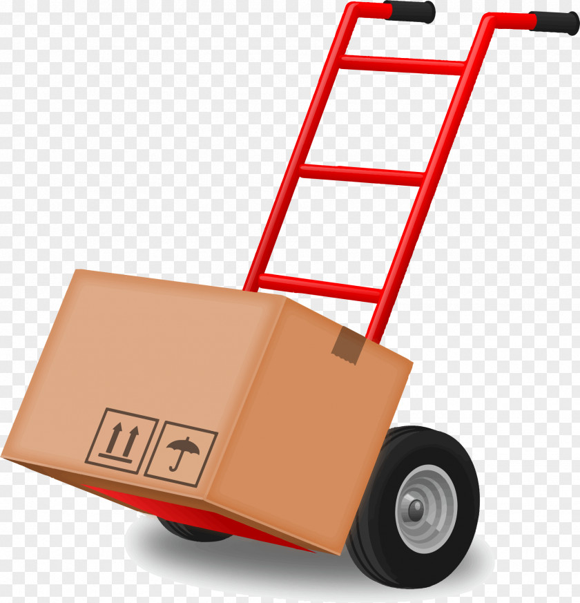 Moving Mover Hand Truck Transport Clip Art PNG