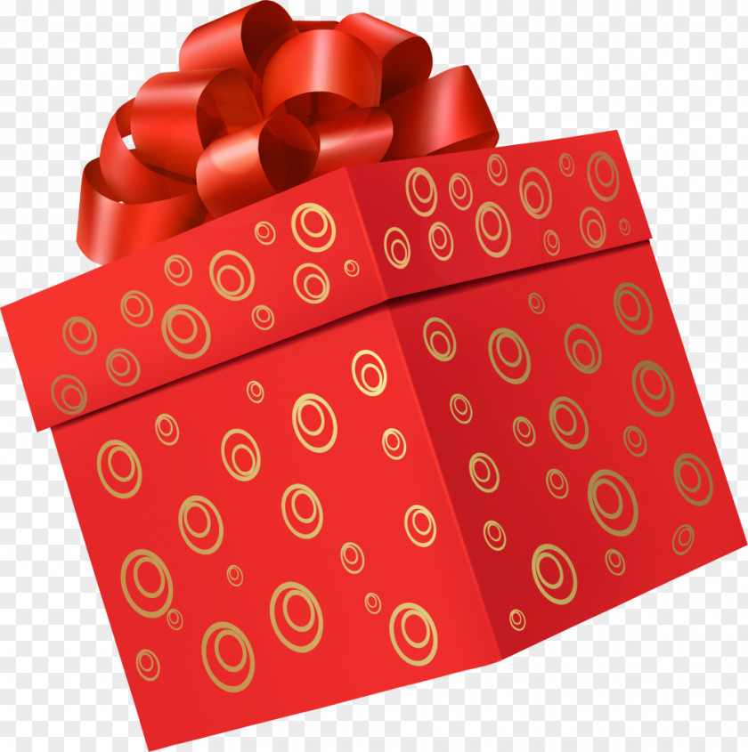 Small Clean Red Gift Box Clip Art PNG