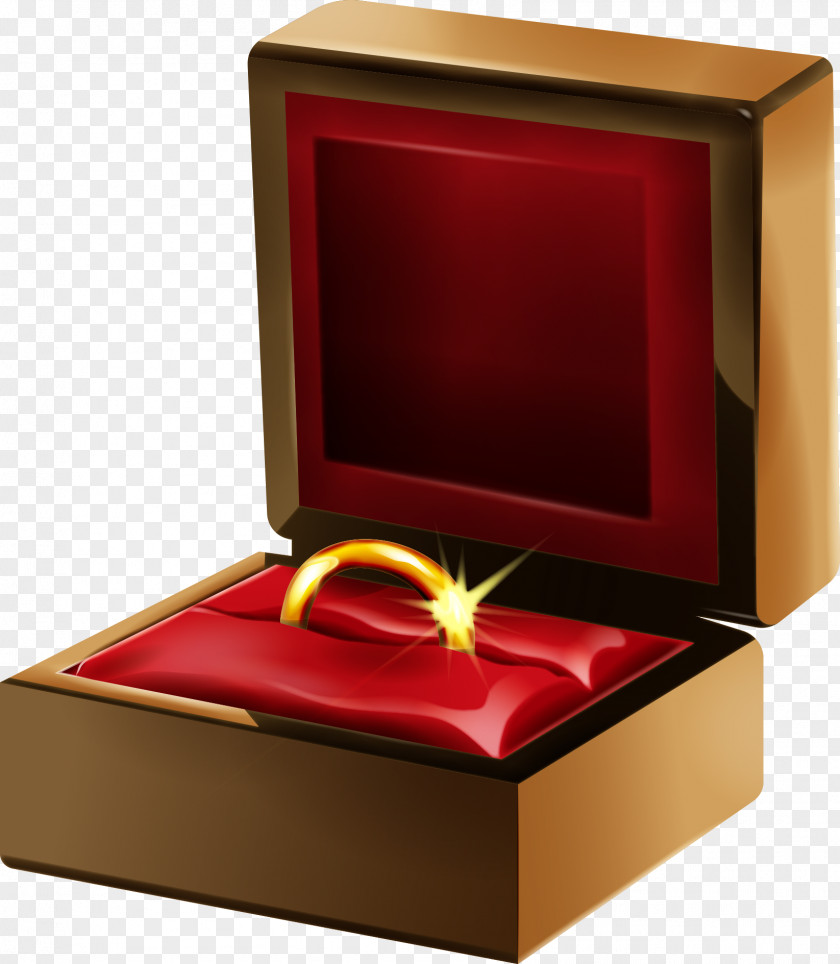 Vector Gift Box With Ring Engagement Euclidean PNG