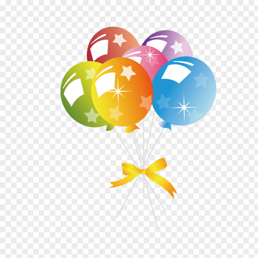Color Star Balloon Birthday Cake Clip Art PNG