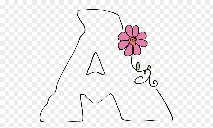Flower Letter Floral Design Alphabet Font PNG