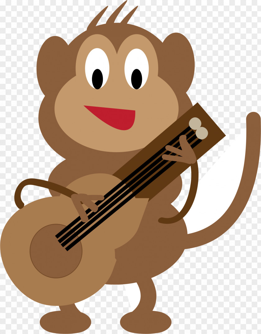 Monkey Guitarist Guitar Picks Cartoon PNG