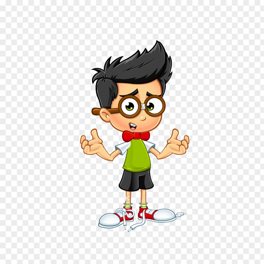 Boy Geek Cartoon Royalty-free PNG