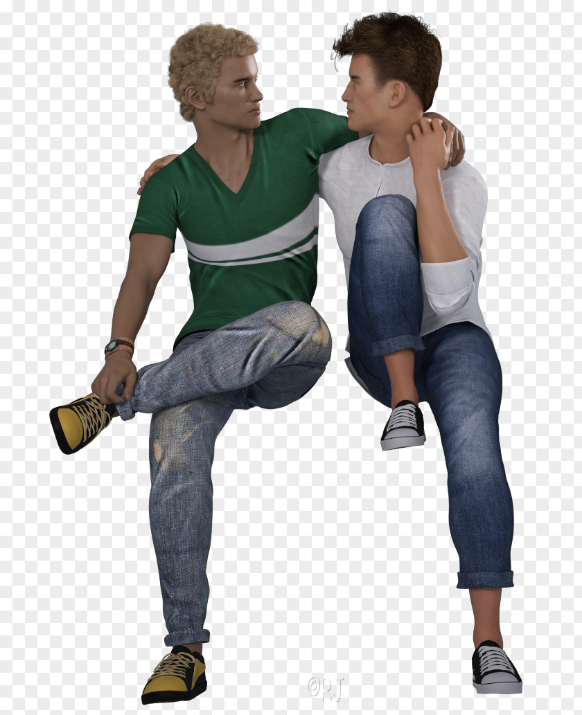 Couple Relax On Island T-shirt Shoe Shoulder Human Behavior Jeans PNG