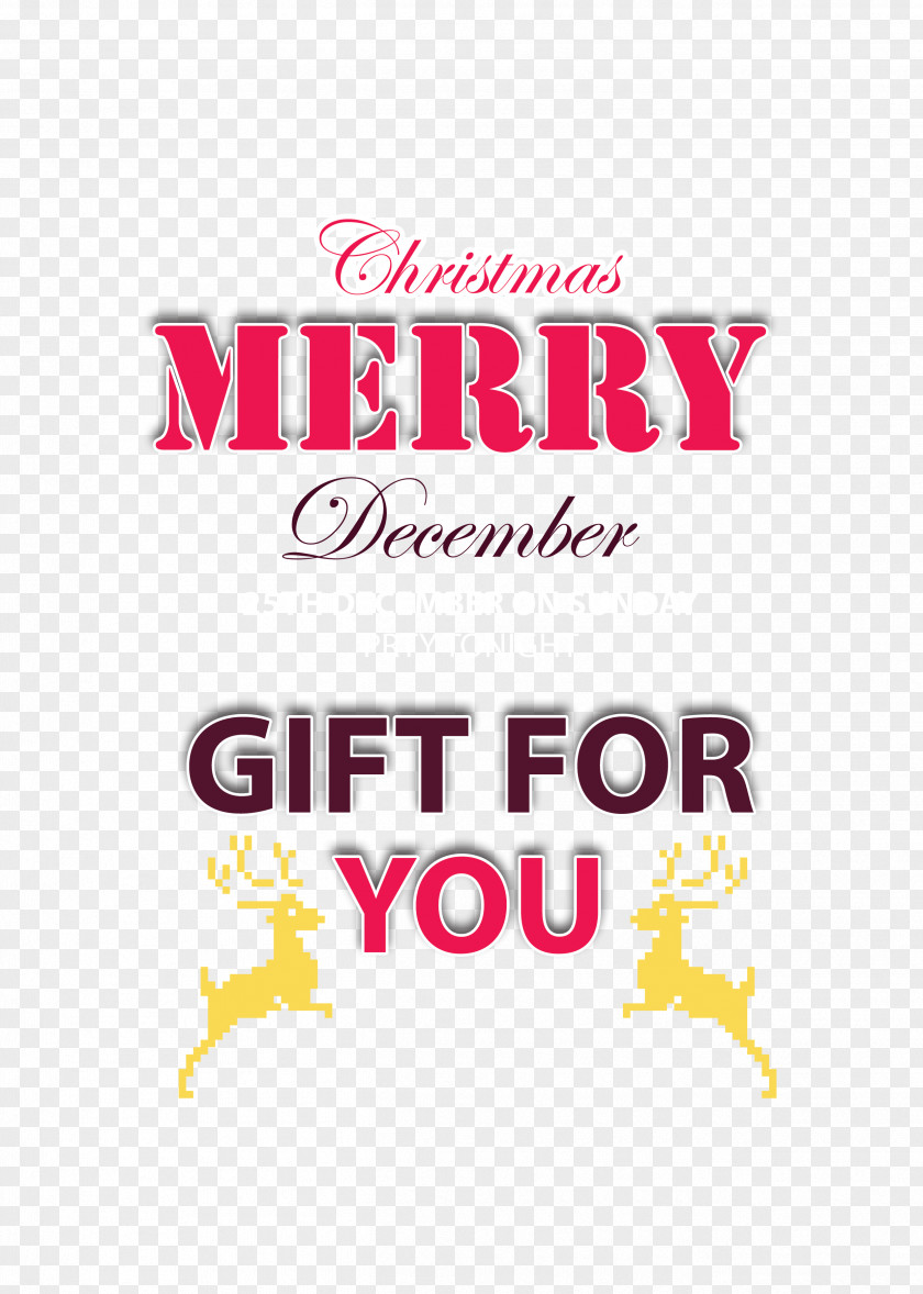 Merry Christmas Free Artistic Design PNG