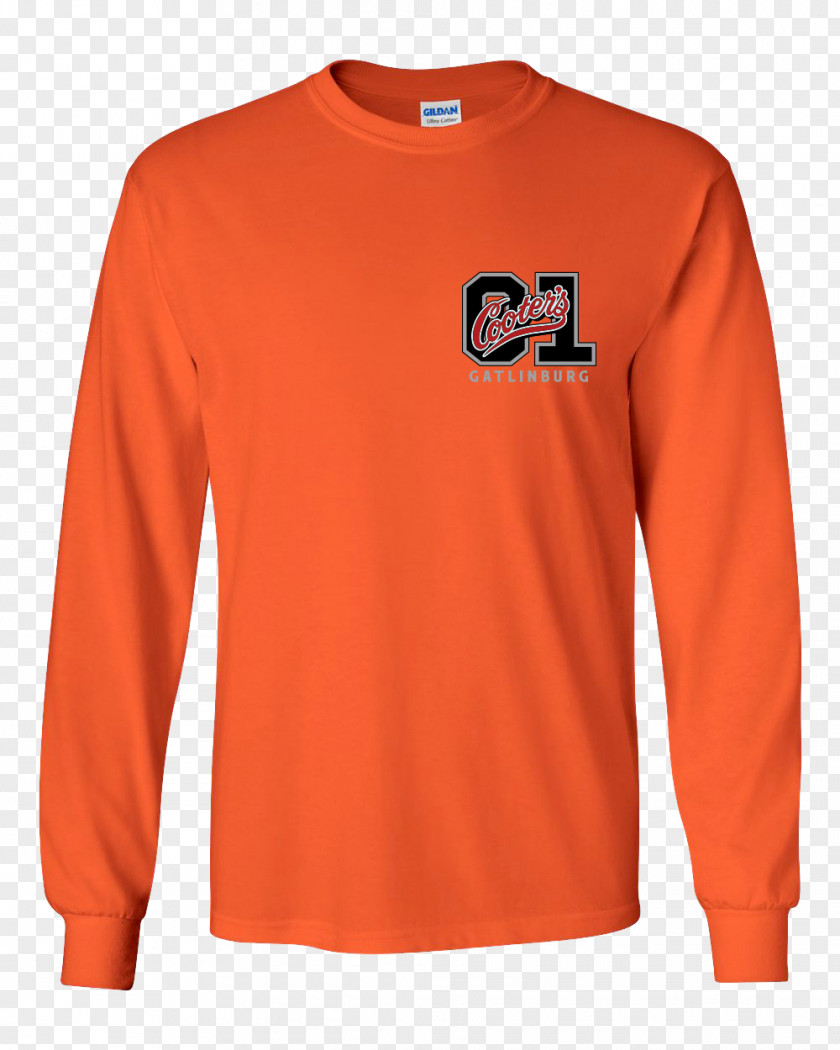 Orange Flag Long-sleeved T-shirt Gildan Activewear PNG