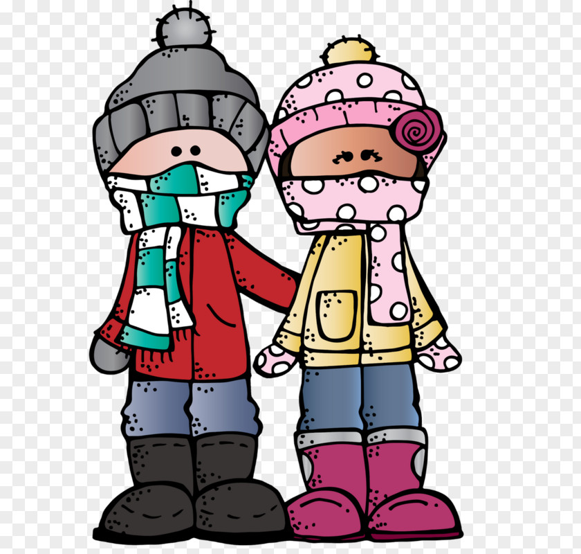 Two Children Winter Clip Art PNG