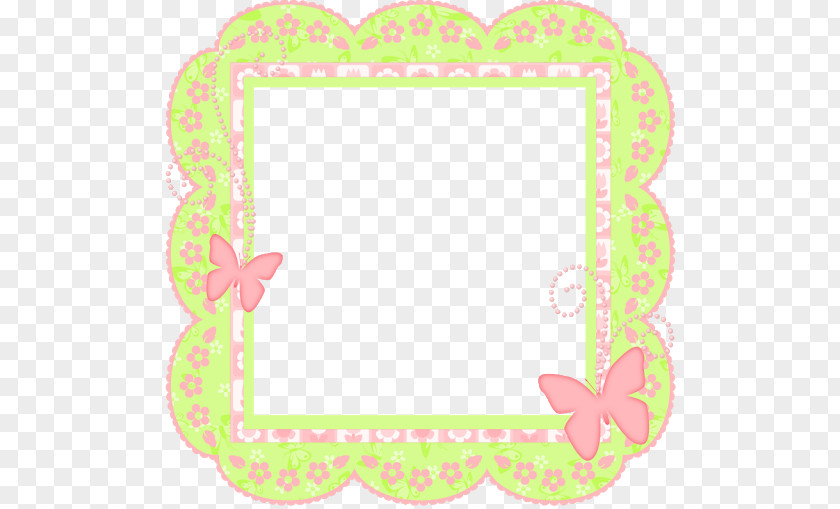 Butterfly Label Clip Art Pattern Picture Frames Pink M Border PNG