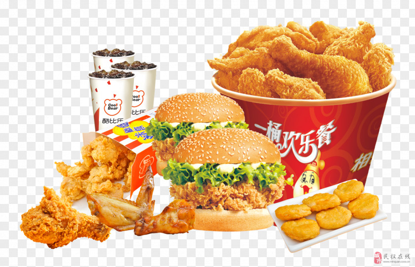 Fried Chicken French Fries Nugget Onion Ring Hamburger PNG