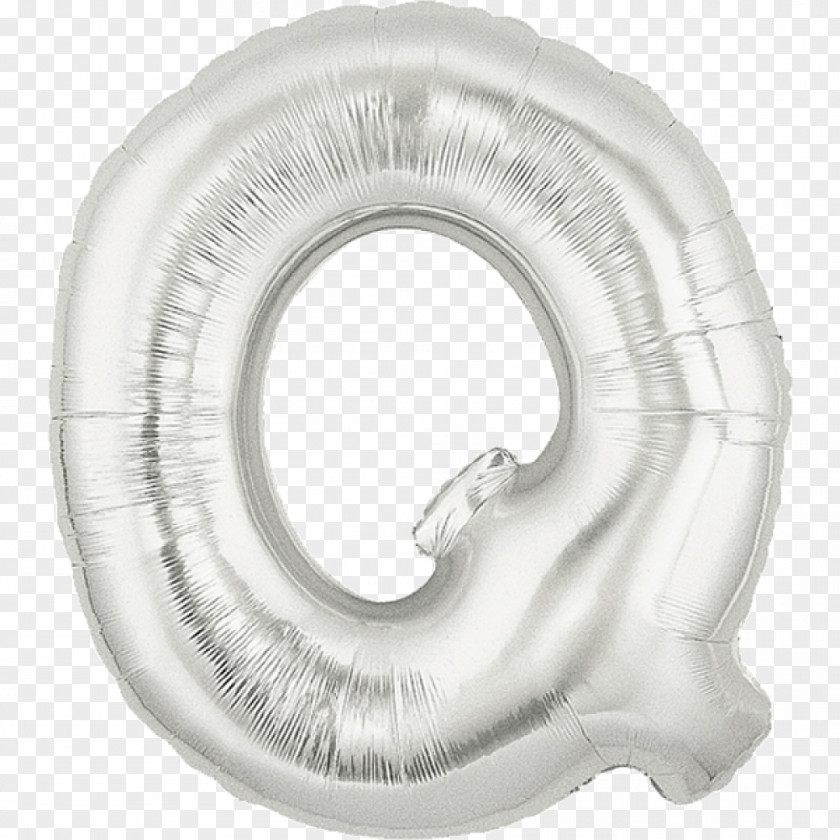 Letter Q Mylar Balloon BoPET Aluminium Foil Silver PNG