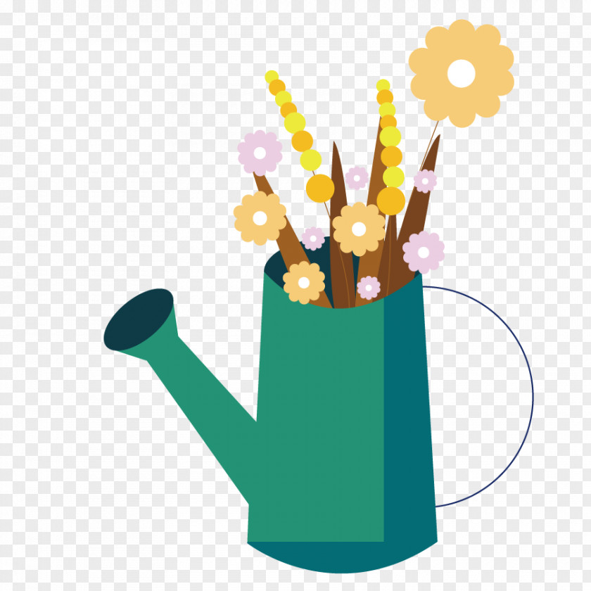 Vector Watering Kettle Easter Bunny Chicken Icon PNG