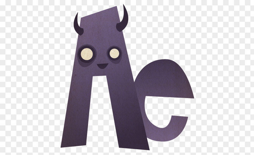 Aftereffects Purple Mammal Violet Font PNG