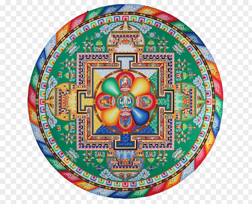 Buddhism Tibetan Sand Mandala Art PNG