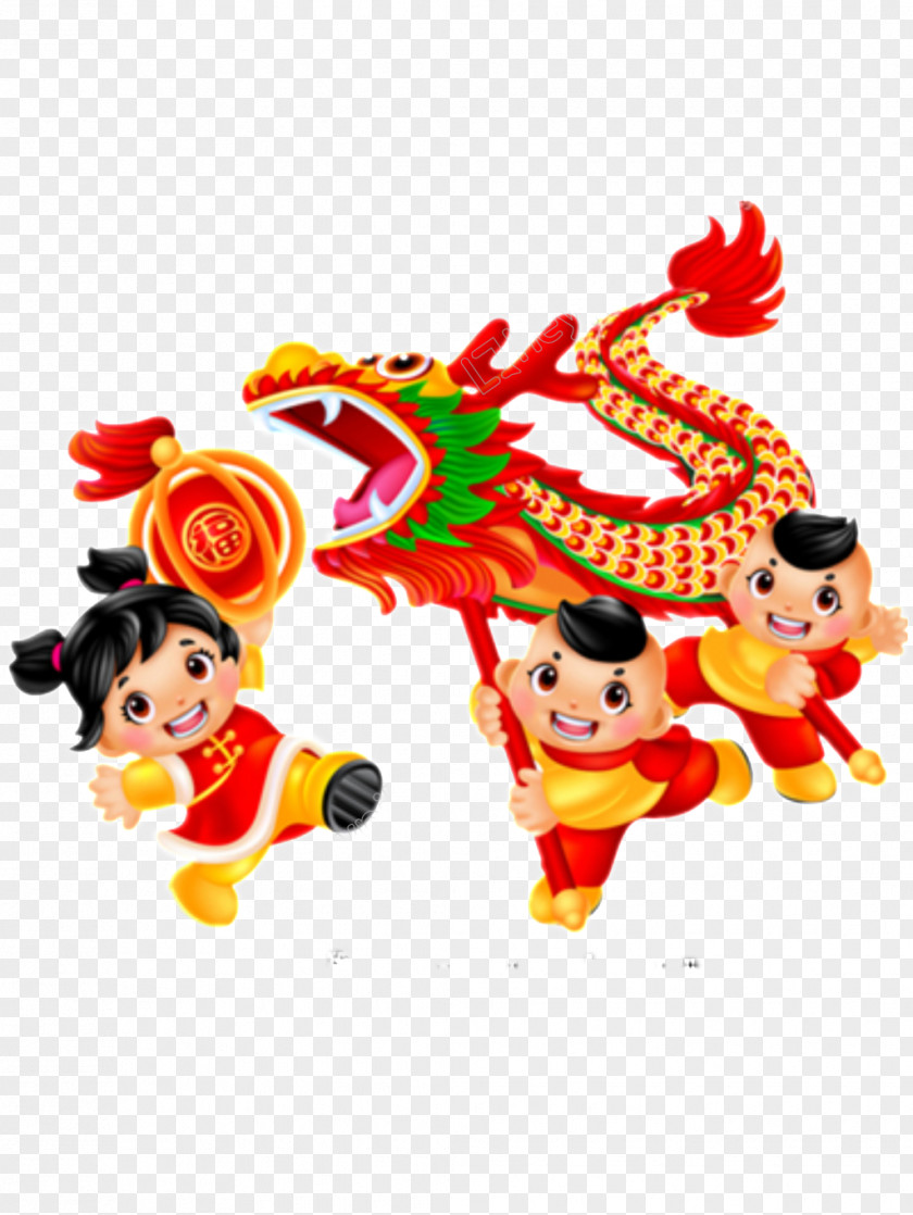Chinese New Year Dragon Dance Lion Image PNG