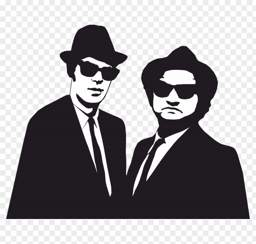 Silhouette John Belushi The Blues Brothers Stencil Graphics PNG