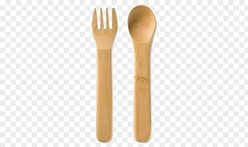 Wooden Fork With Small Spoon Knife PNG