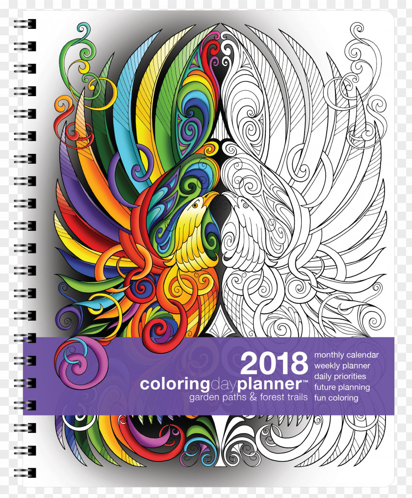 Garden Path Coloring Book Personal Organizer Color The Psalms Calendar PNG