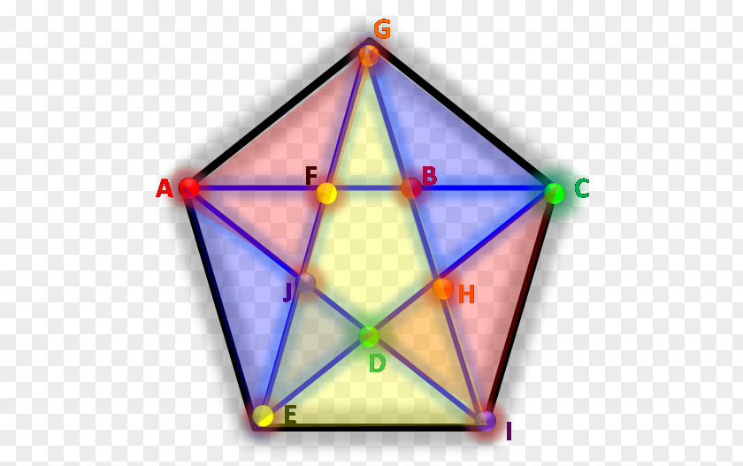 Golden Pentagon Triangle Isosceles Bisection PNG