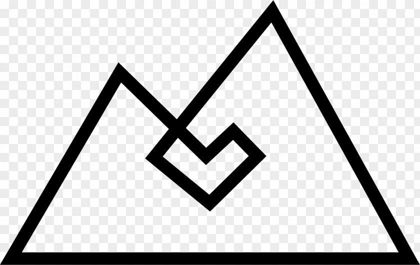 Mountain Stream Summit Triangle Logo PNG