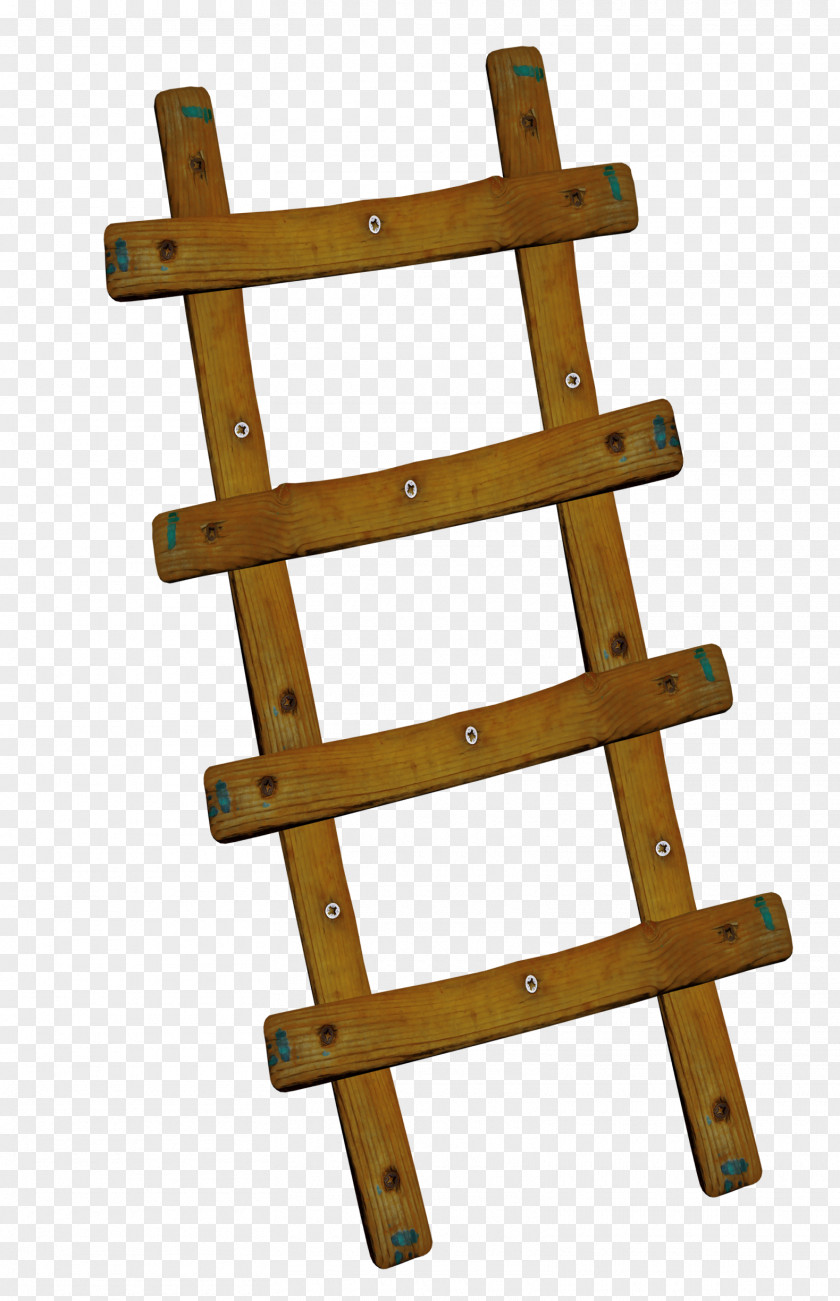 Pretty Brown Wooden Ladder Stairs Clip Art PNG