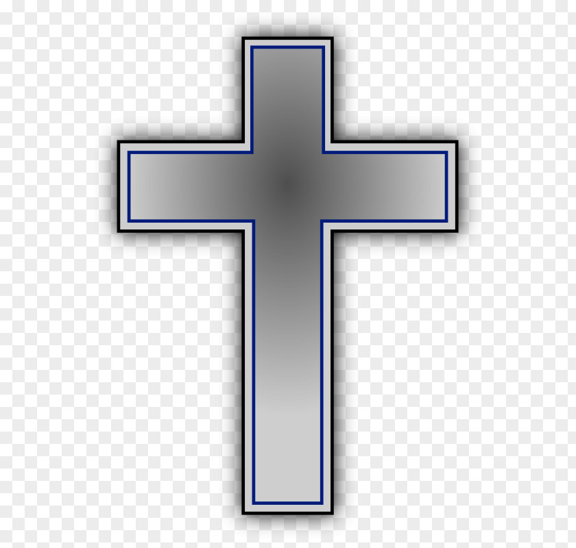 Silver Cross Christian Clip Art PNG