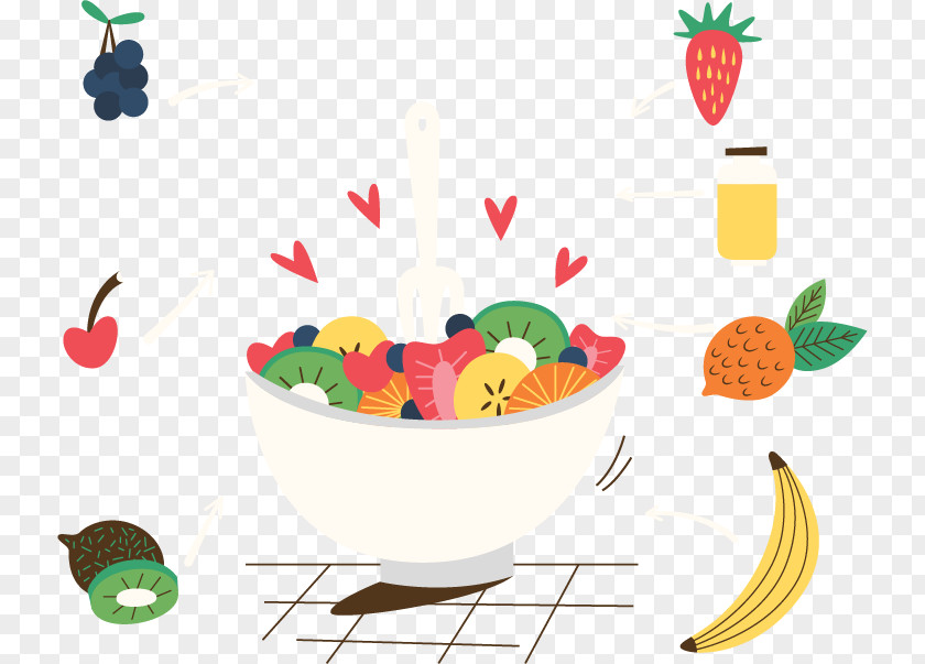 Cartoon Vector Delicious Fruit Salad Kiwifruit Vegetable PNG