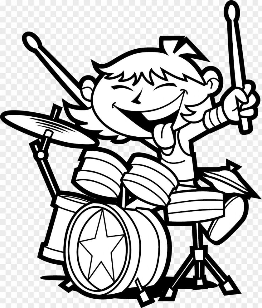 Juvenile Black And White Drums Drummer Rockstar Photography Royalty-free PNG