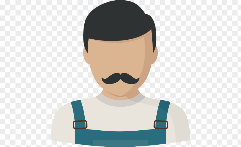Men Wearing Overalls Small Beard Icon PNG