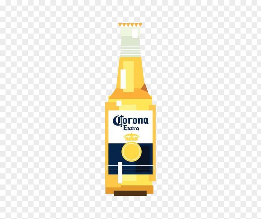 Block Face Collage Corona Lager Beer Bottle PNG