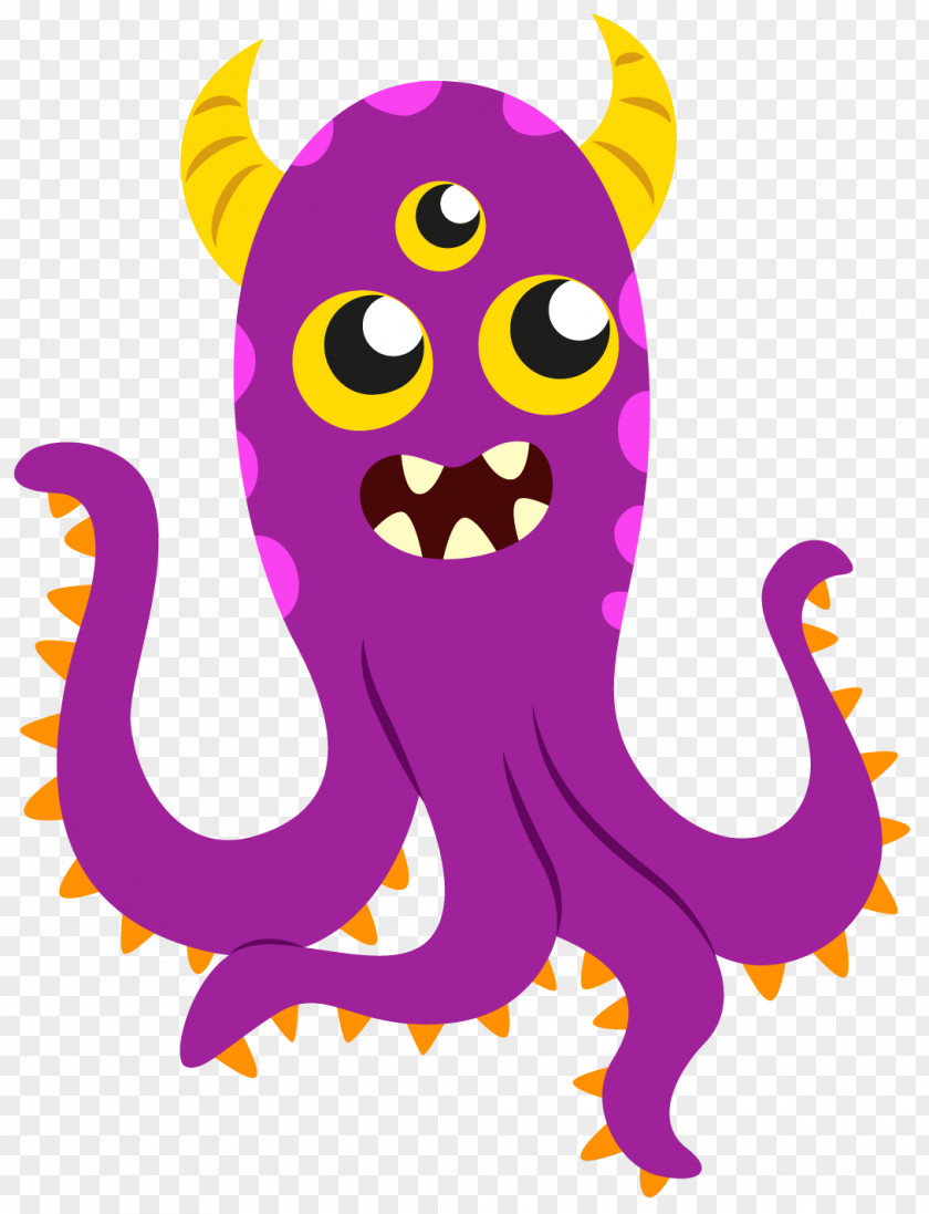 Purple Drawing Octopus Cartoon Clip Art PNG