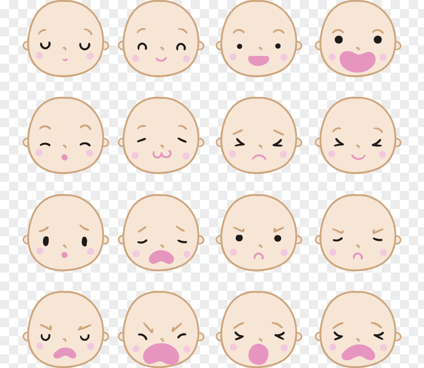 Baby Face Picture Infant Crying Nose PNG