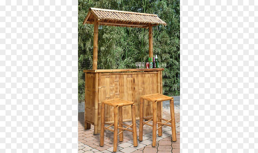 Bamboo House Table Tiki Bar Stool Christmas Tree PNG