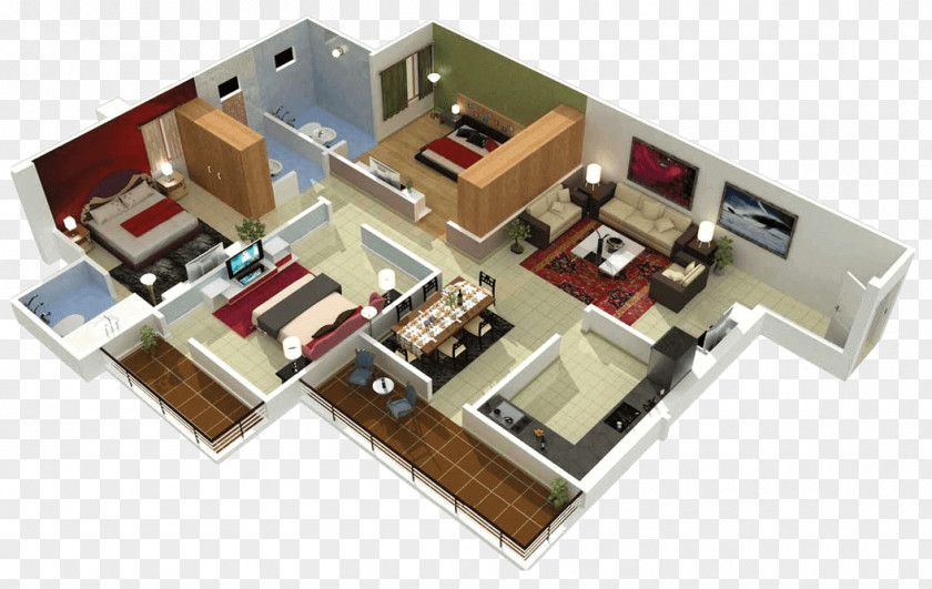 Building 3D Floor Plan House Home Automation Kits PNG