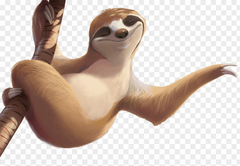 Design Sloth Character Animal PNG