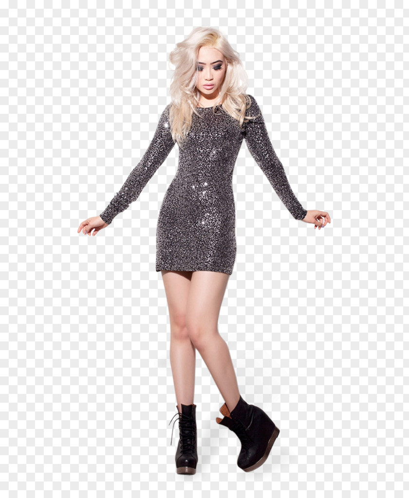 Silver Sequins Clothing Cocktail Dress Sequin Fashion PNG
