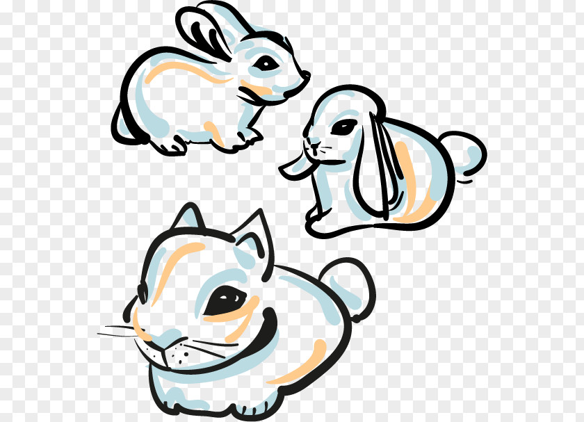 Vector Rabbit Easter Bunny Bugs Cat Little White Clip Art PNG