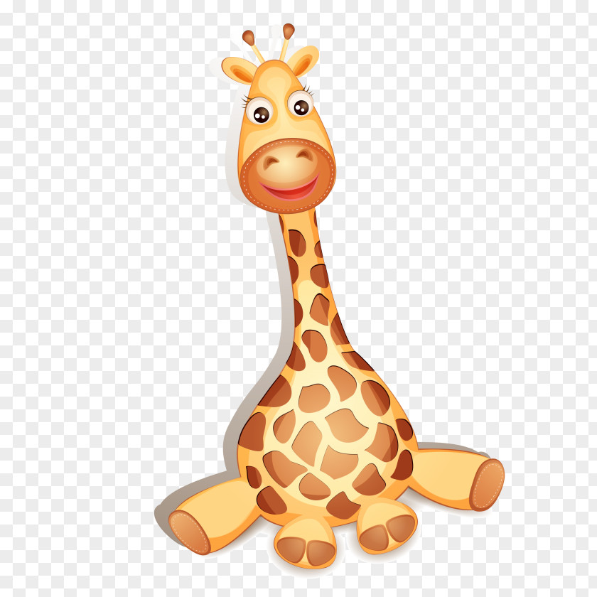 Cartoon Giraffe Child Illustration PNG