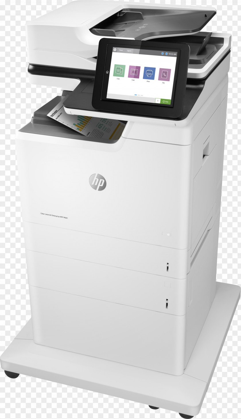 Hewlett-packard Hewlett-Packard HP LaserJet Enterprise Flow M681f Color Multifunction Printer (Canada) ML ENT MFP J8A10A#BGJ Multi-function PNG