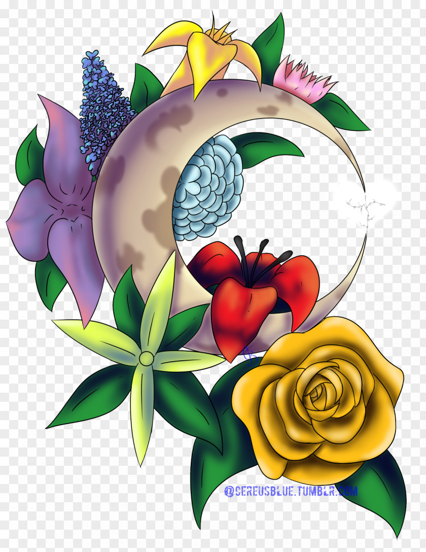 Lovely Sheep Floral Design Abziehtattoo PNG