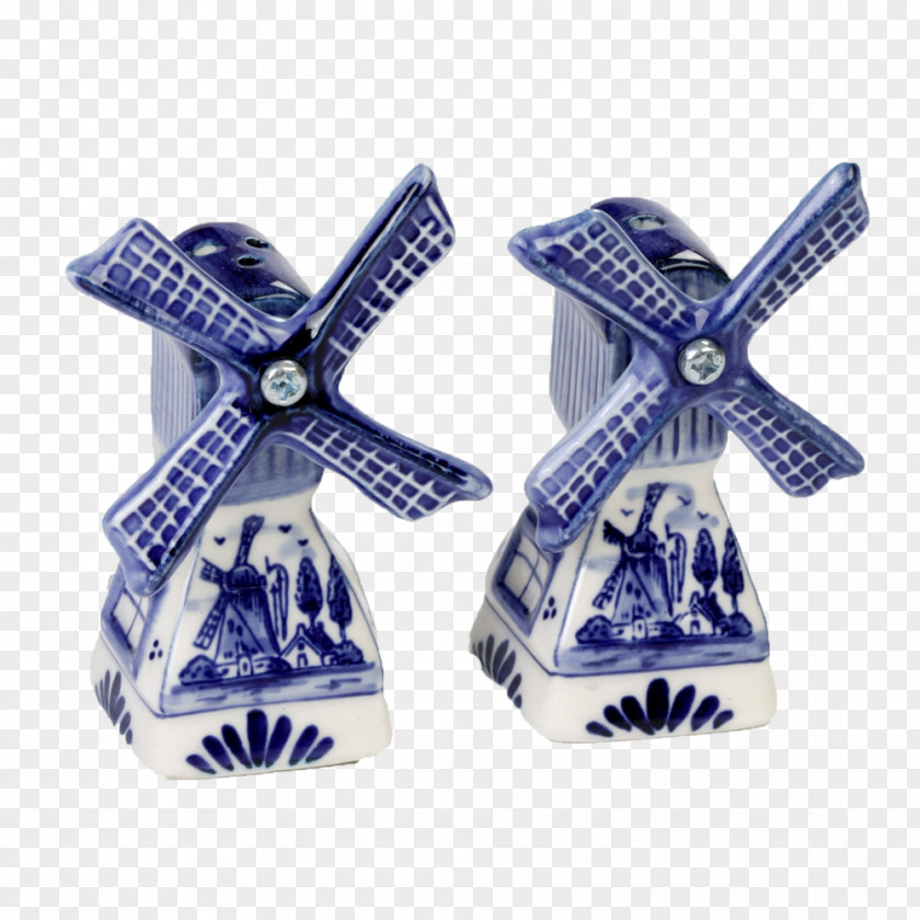 Salt Pepper Delftware Mill And Shakers PNG