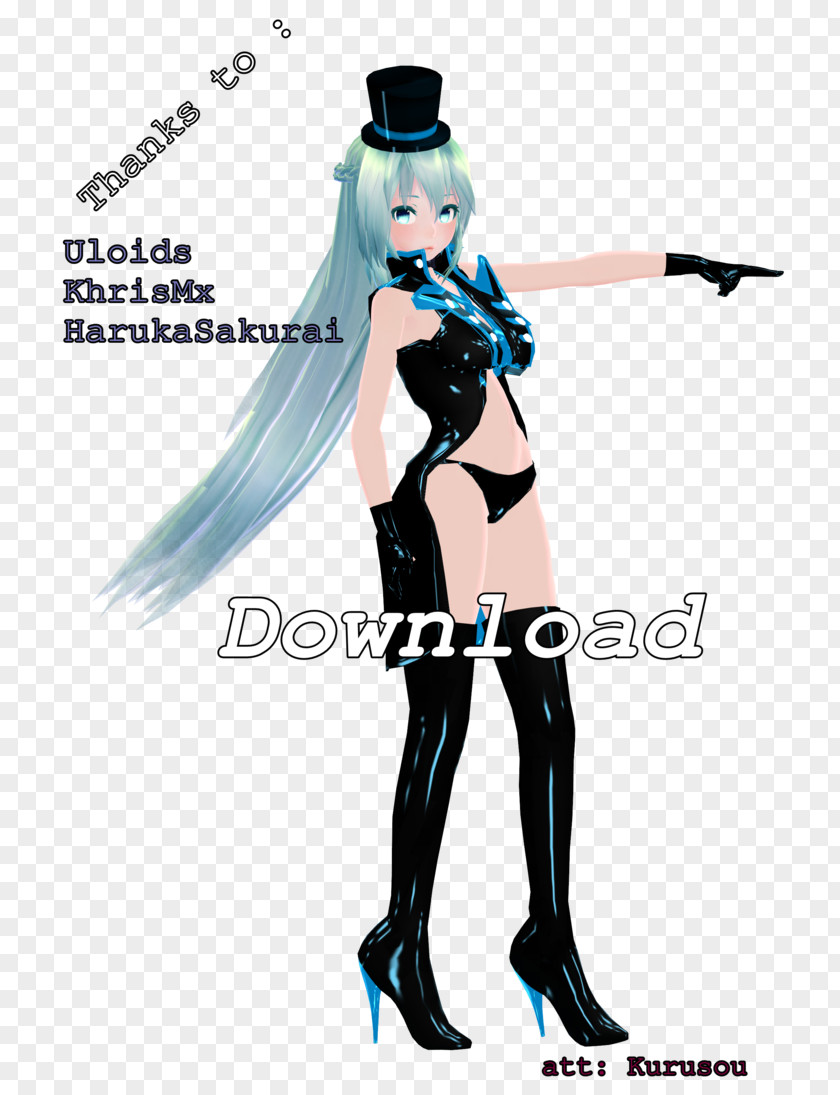 Hatsune Miku MikuMikuDance Vocaloid Megurine Luka Model PNG