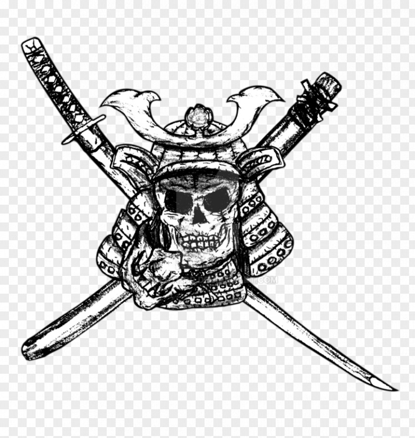Sword Jolly Roger T-shirt Black And White PNG