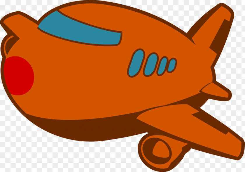 Airplane Vehicle Orange PNG